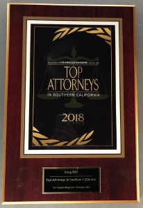 Los Angeles Magazine 2018 Top Attys Southern CA